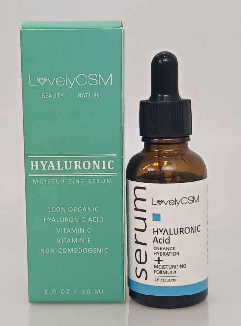 LovelyCSM Pure Hyaluronic Acid Serum with Vitamin C for Deep Hydration and Moisturizing Benefits