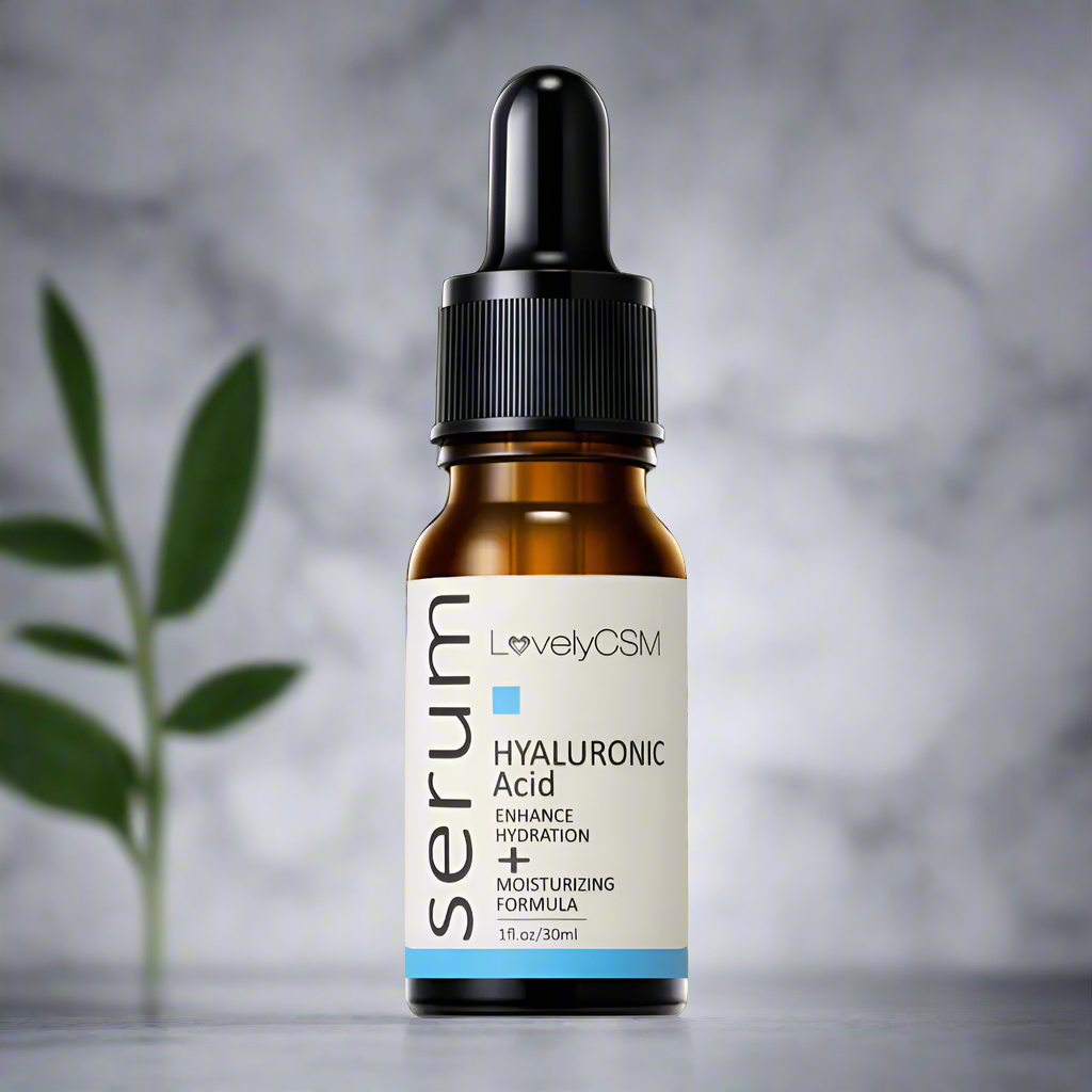Alpha Omega Vitality pure hyaluronic acid serum in a dropper bottle for enhanced hydration and moisturizing
